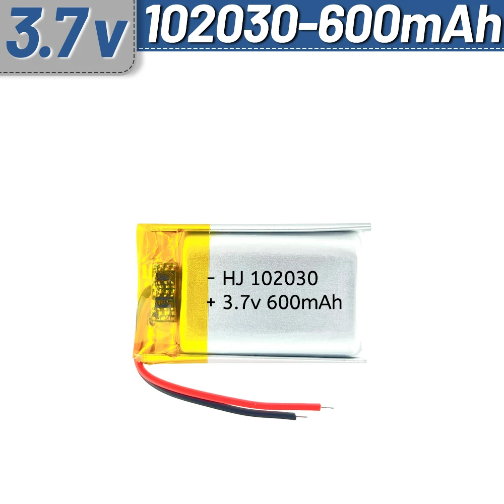Rechargeable 102030 3.7V 600mAh Polymer Lithium Battery PH 2.0mm 2pin Plug for Camera GPS Navigator MP3 Bluetooth Headset 402030
