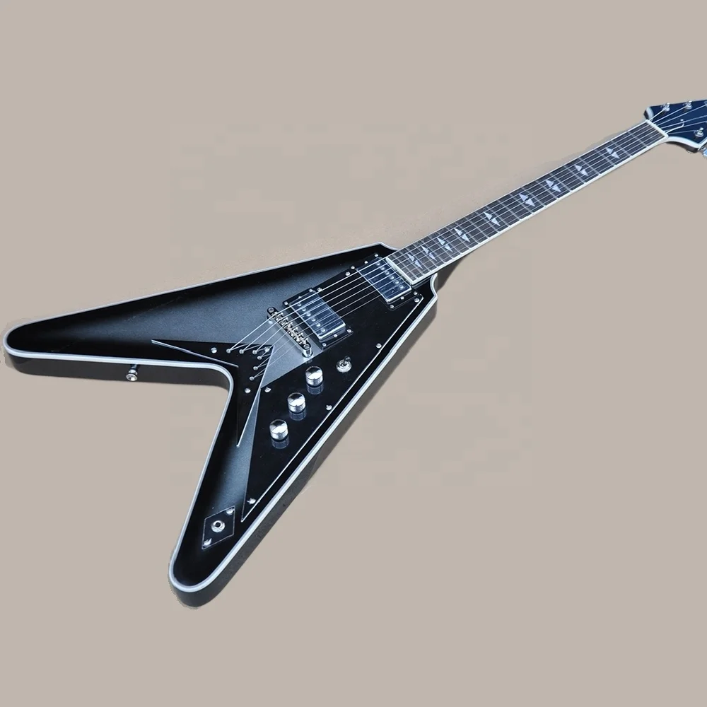 Hot Selling V-Shaped Electric Guitar With 22 Frets Exquisite And Performance-Ready Instrument