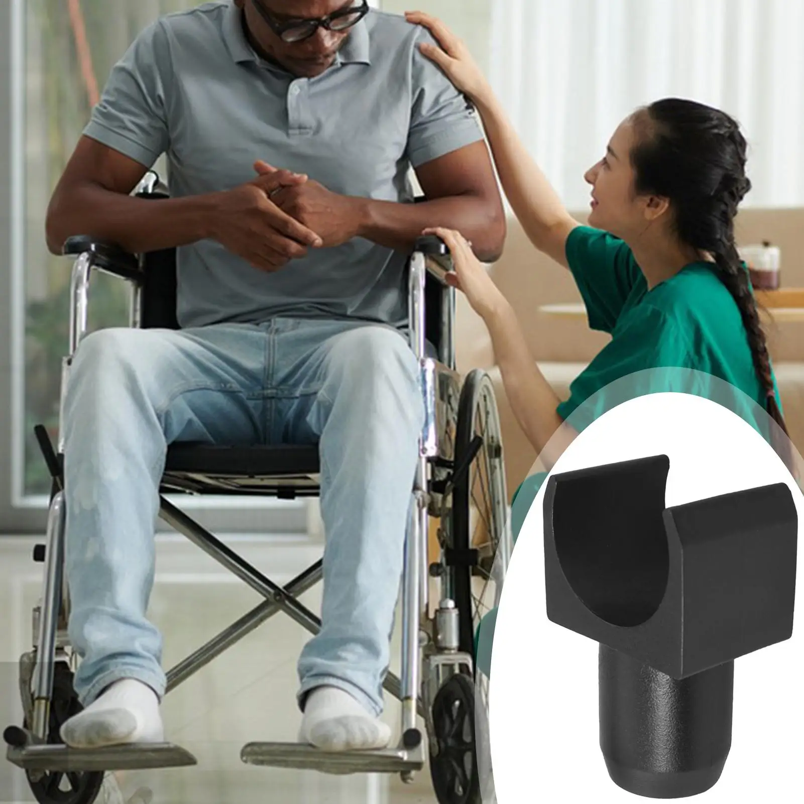 Wheel Chair Seat Rail Guide 4 Pieces Wheelchair Replacement Parts U Shape Auxiliary Accessories for Home Maintenance Outdoor