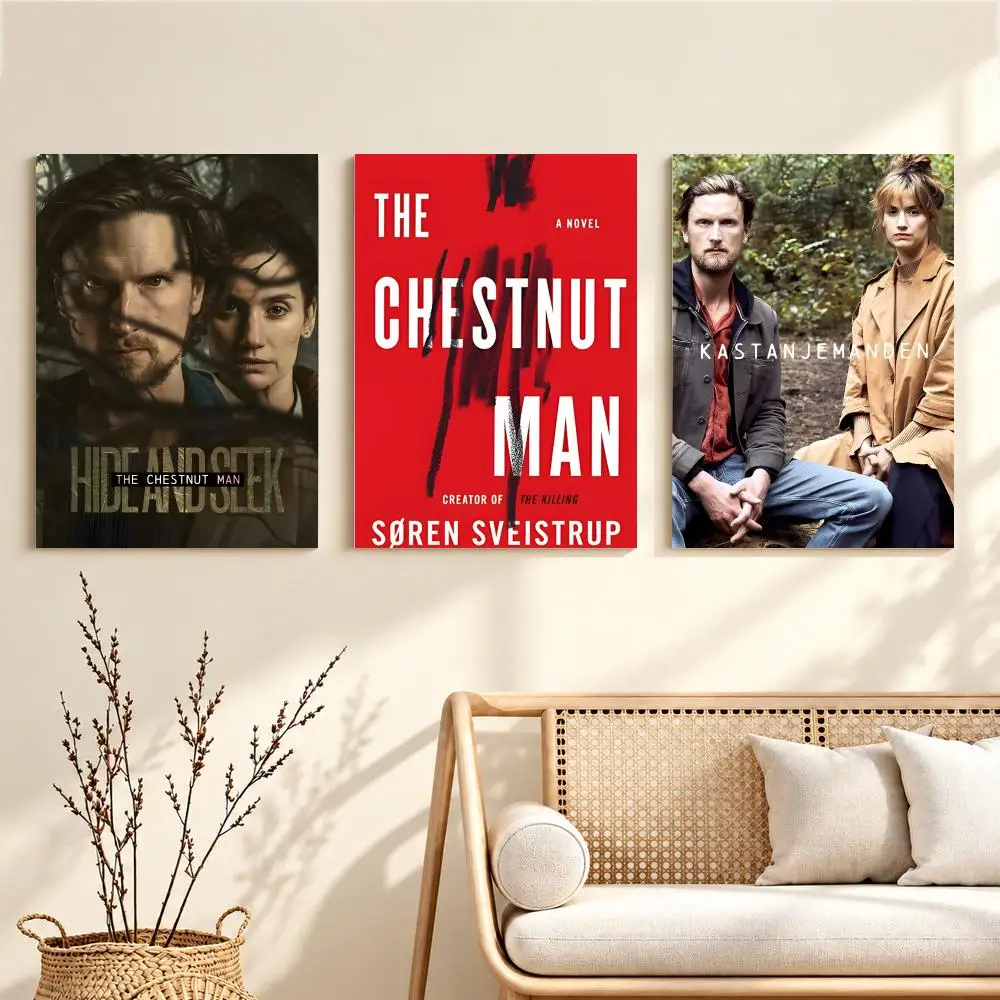 Nordic Crime Series T-The Chestnut Man Poster Artwork Self Adhesive Indoor Wall Hanging Room Decor Gift