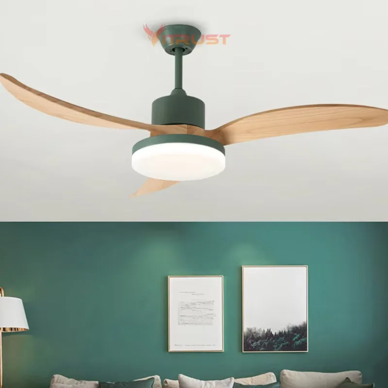 Nordic Ceiling Fan with LED Light for Living Room Dining Bedroom LED Ceiling Fans Remote Control for Bedroom