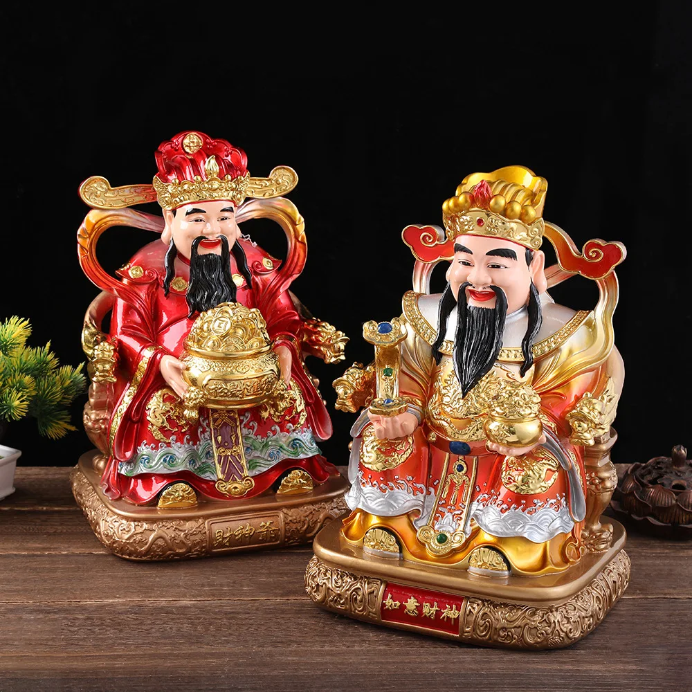 Cz god of wealth   statue ornaments office opening bring in wealth and treasure statue for home worship  statue  god of wealth