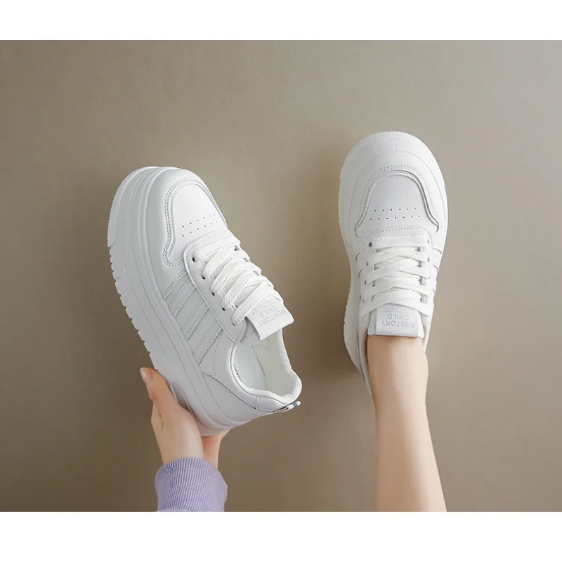 

2025New Comfort Casual Low-Top Platform Height Increasing Women Shoes White Shoes35-40High Quality Women's Sneaker