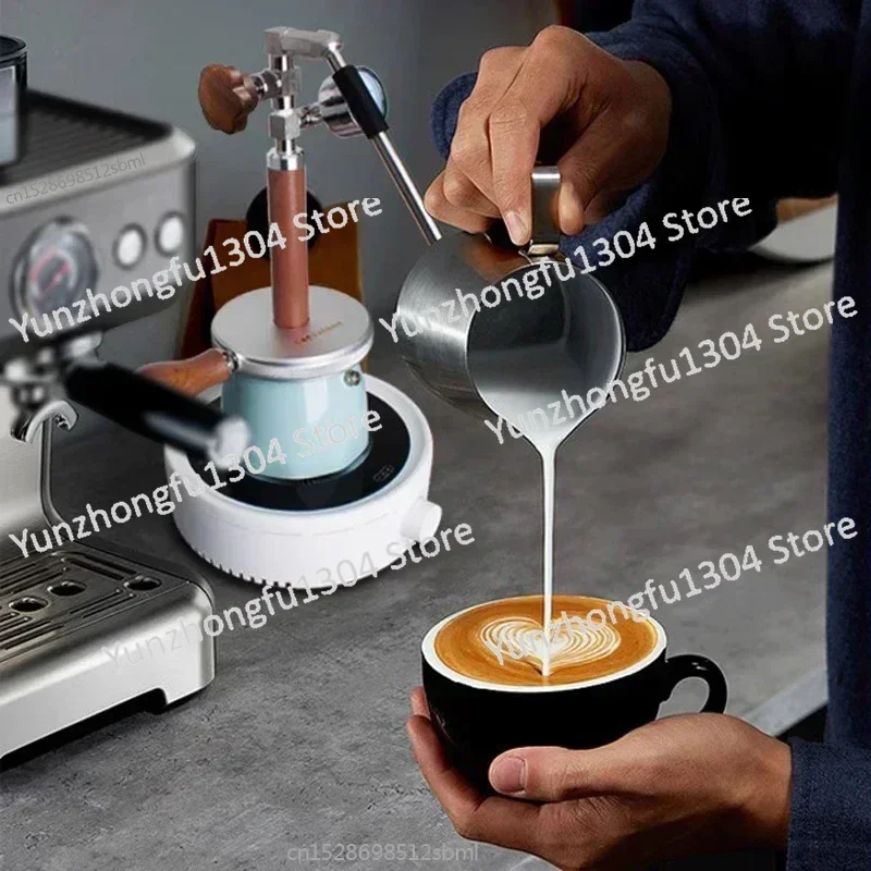 Steam Milk Frother Outdoor Travel Steam Milk Foam Pot for Coffee Latte Cappuccino Milk Foamer