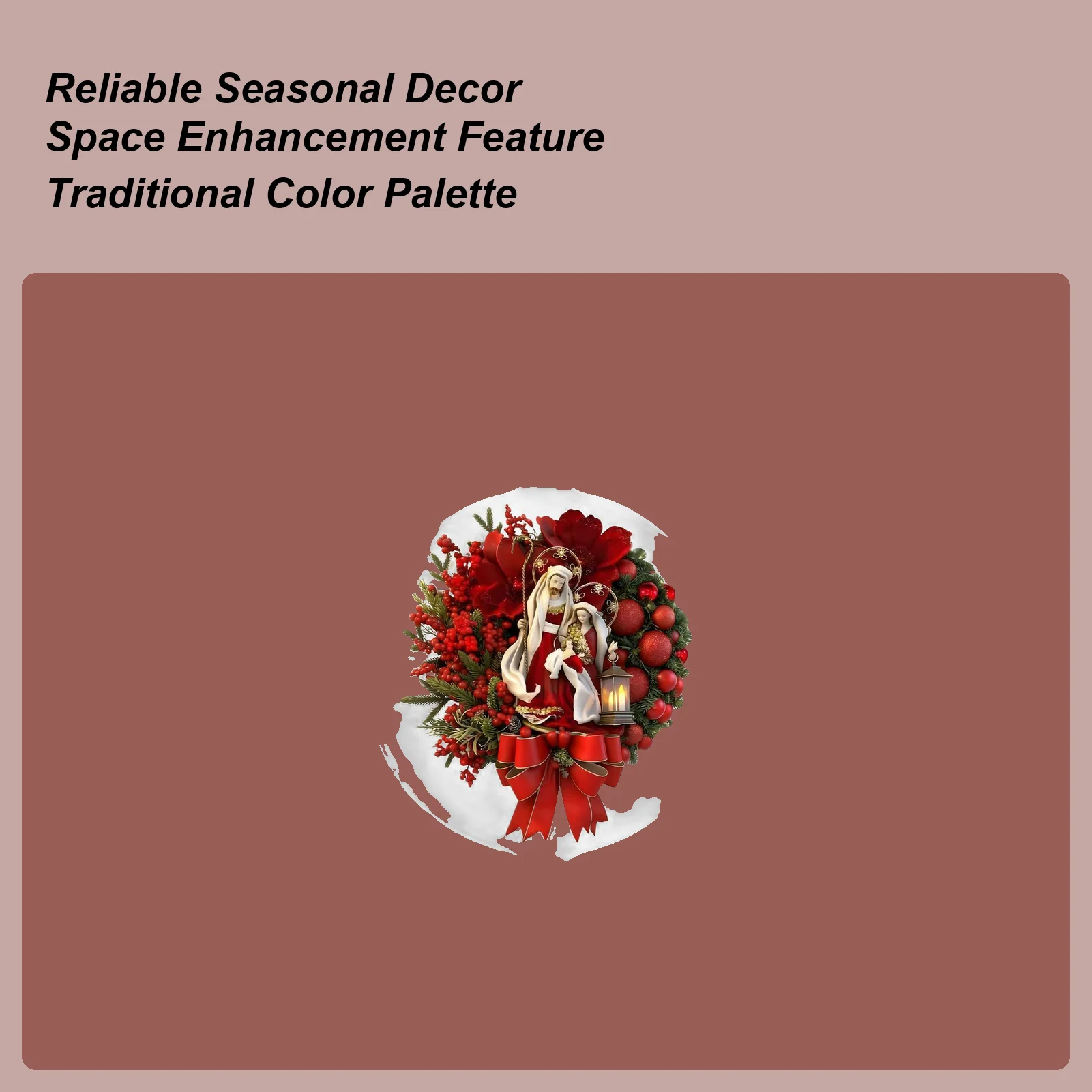 

Искусственный рождественский венок, зимние праздники, украшения для дома, рождественский венок с красными ягодами для внутреннего и наружного окна, стены, камина