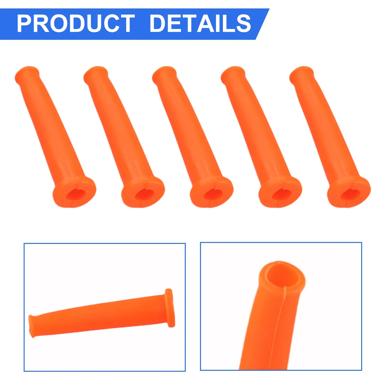 /5Pcs /Orange /Rubber Wire Protector Cable Sleeve Boot Cover 10mm For Electric Power Tools Cord Strain Relief Guard Accessories