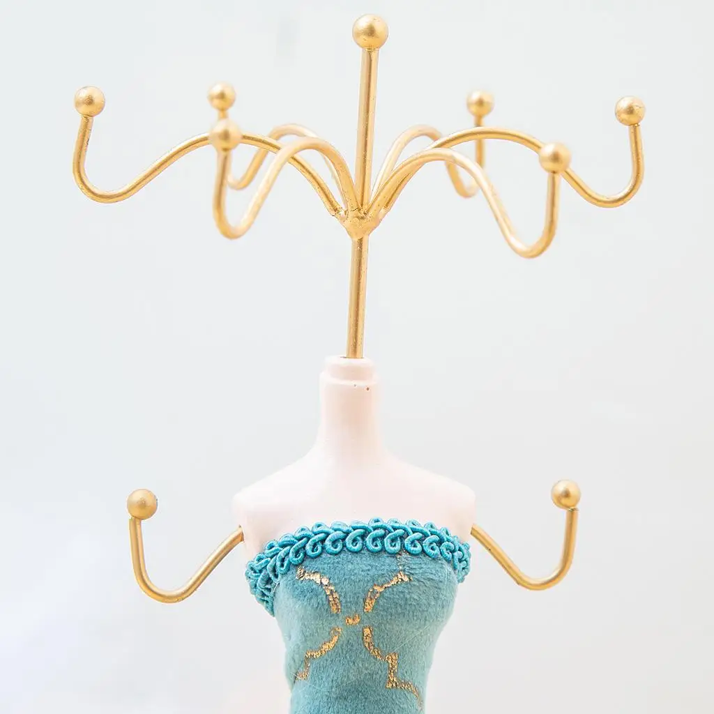 Functional Resin Jewelry Display Stand Lady Figure Organizer Box for Rings Earrings Necklaces Bracelets Storage