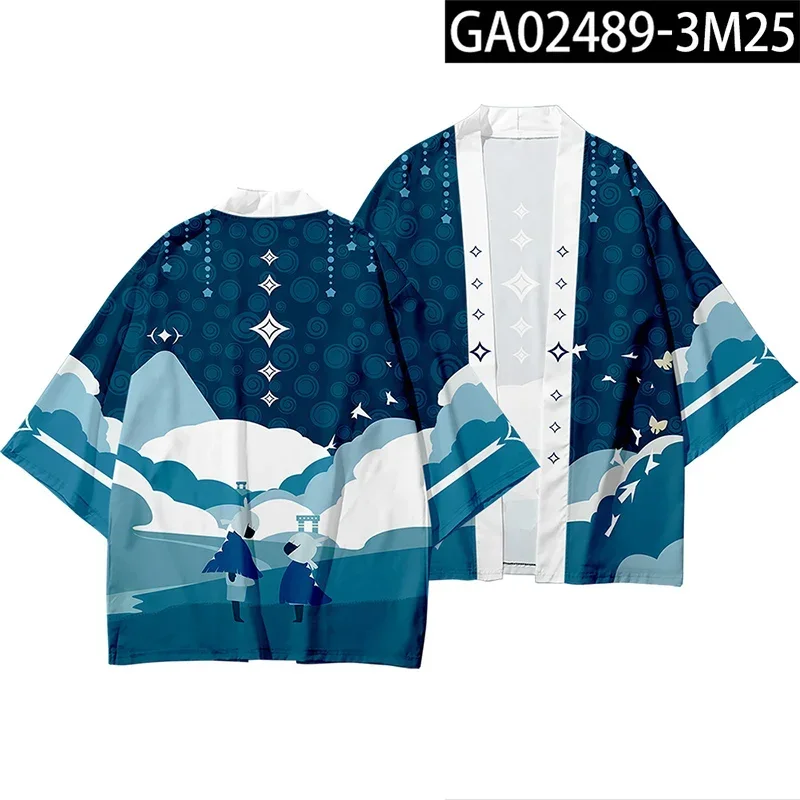 Costume Cosplay Sky Children of The Light pour hommes et femmes, cardigan kimono japonais Everak, streetwear Haori entreMiKimono, chemise et manteau MN1