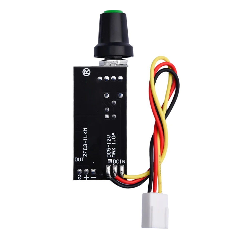 DC-Motorregler 5V 12V Einstellbarer Drehzahlregler mit Drehzahlregelknopf 2/3-Draht Lüfterdrehzahlregler Geräuscharm – Detail 12