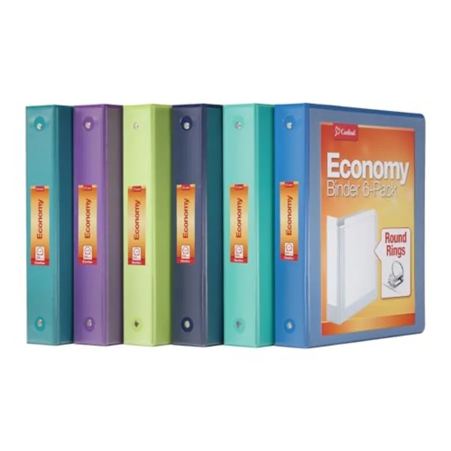 

3 Ring Binders, Binders for School and Office, Durable 1.5 Inch, Holds 350 Sheets, ClearVue Presentation View, Non-Stick, Blue