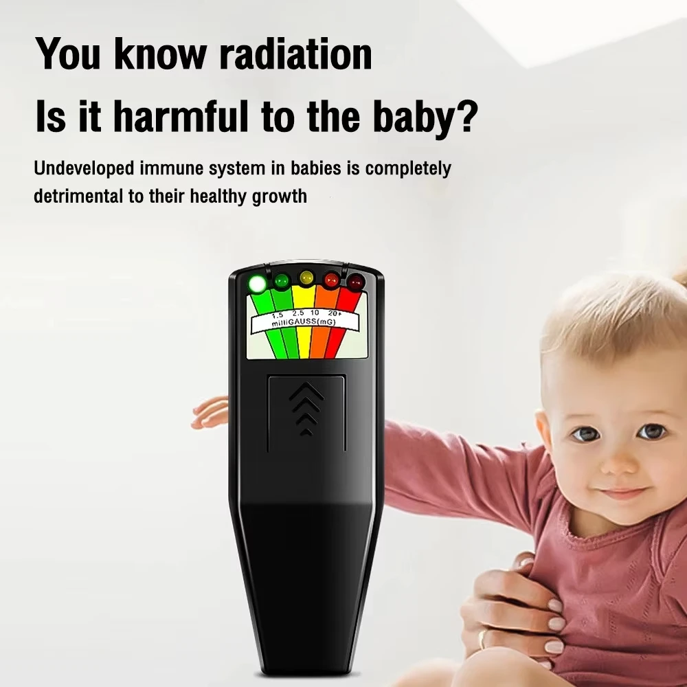 Tester di radiazioni elettromagnetiche LCD digitale portatile Campo magnetico elettrico Misuratore EMF Dosimetro Rivelatore Strumento elettrico