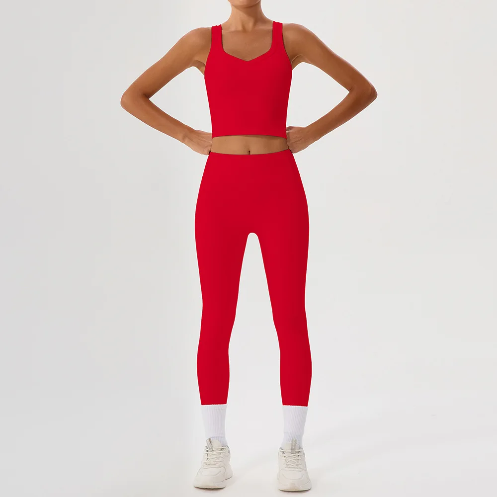

Спортивный костюм из двух предметов для женщин, тренировочная одежда, одежда для йоги, спортивная одежда
