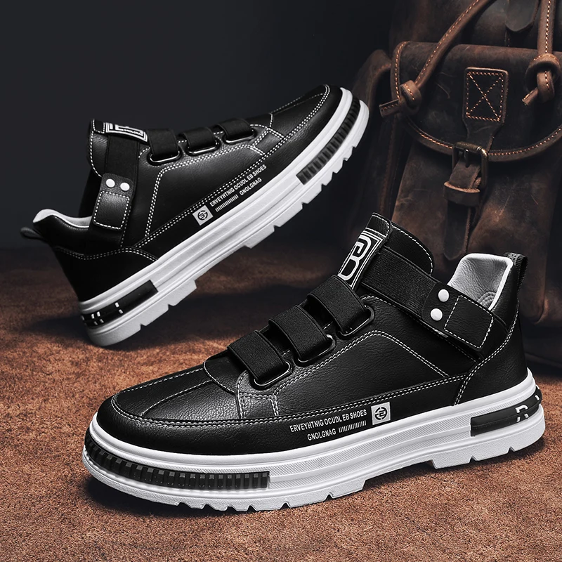 Frühling Herbst 2024 Herren Arbeits schuhe Design Plattform Freizeit schuhe für Herren Turnschuhe Luxusmarken kurze Stiefeletten Herren