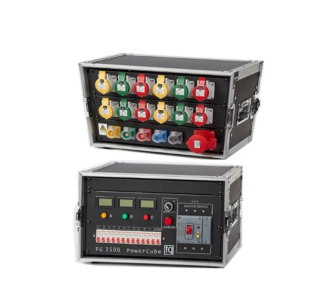 12-Way power supply through box with leakage protection stage large-screen lighting and audio cabinet