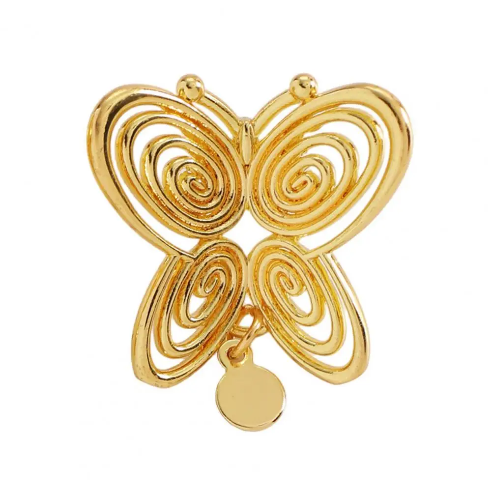 Golden Plated Earrings Lightweight Earrings Hollow Spiral Butterfly Stud Earrings Lightweight Drop Stable Non-slip for Women