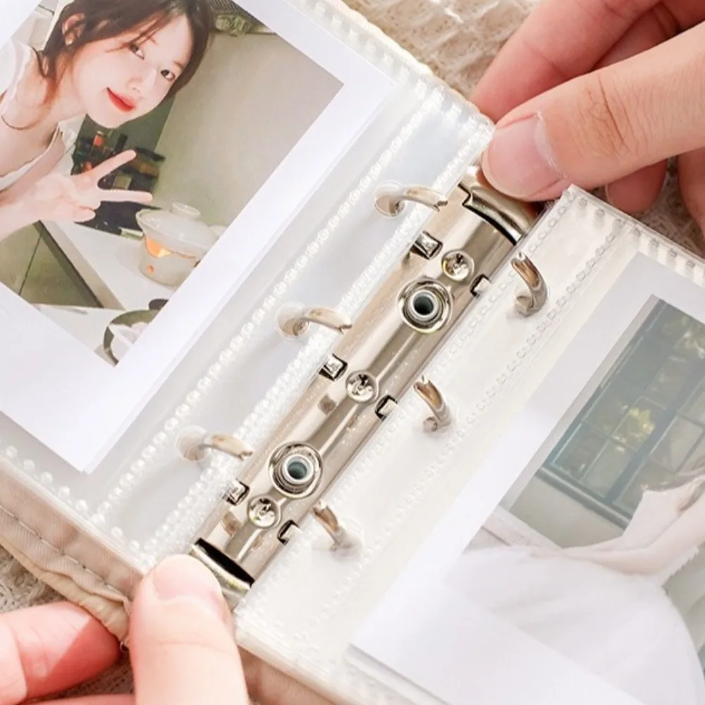 

Embroidered Photocard Holder Cloth 3in ID Photo Photocard Frame PVC Card Cover Picture Idol Card Display Protector