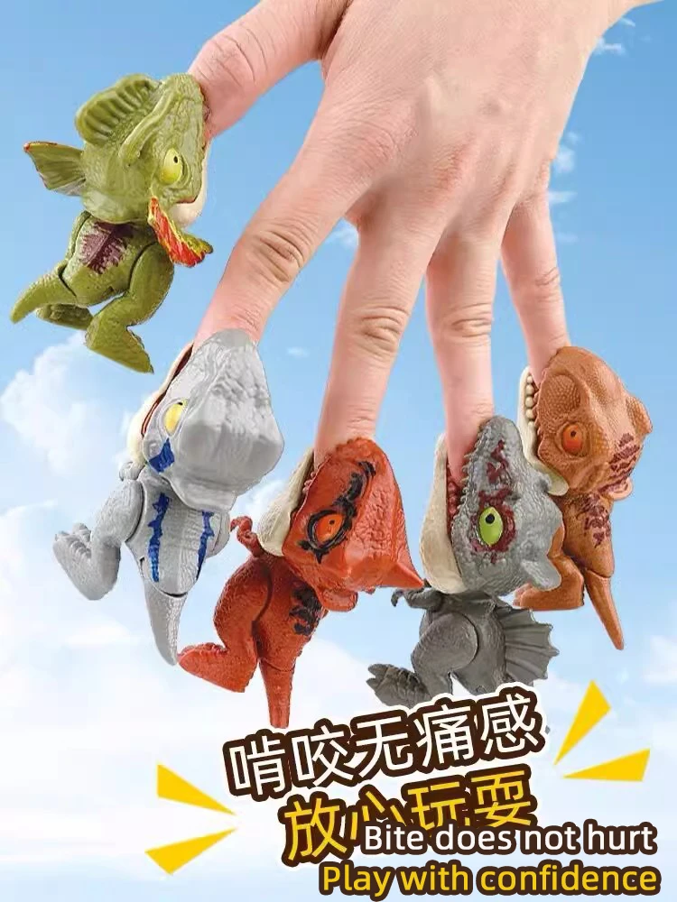 Jurassic Finger-Biting Dinosaur Model Toy Multi-Jointed Movable Tyrannosaurus Canglong Finger-Biting Dinosaur Toy Party Gift