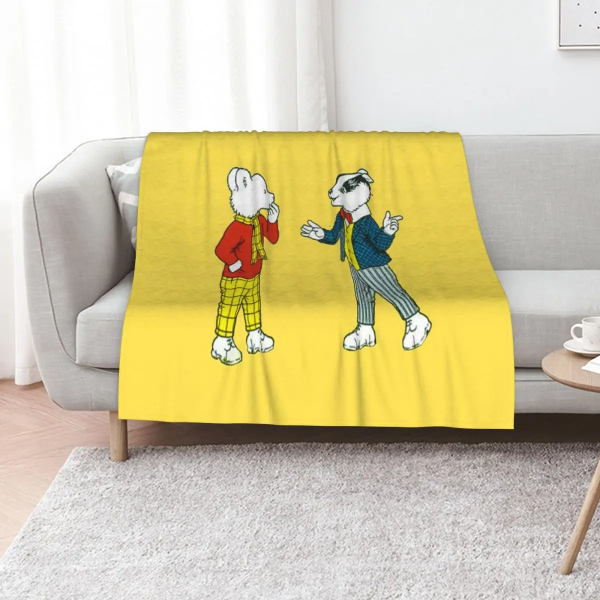 Rupert bear and bill badger Throw Blanket Camping for babies Baby blankets ands blankets and throws Blankets For Bed