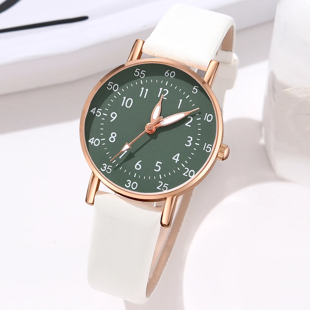 1PCS Couple Minimalist Style Double-Layer Arabic Numeral Dial Watch Casual Fashion Quartz Watch Is The Perfect Gift For Her