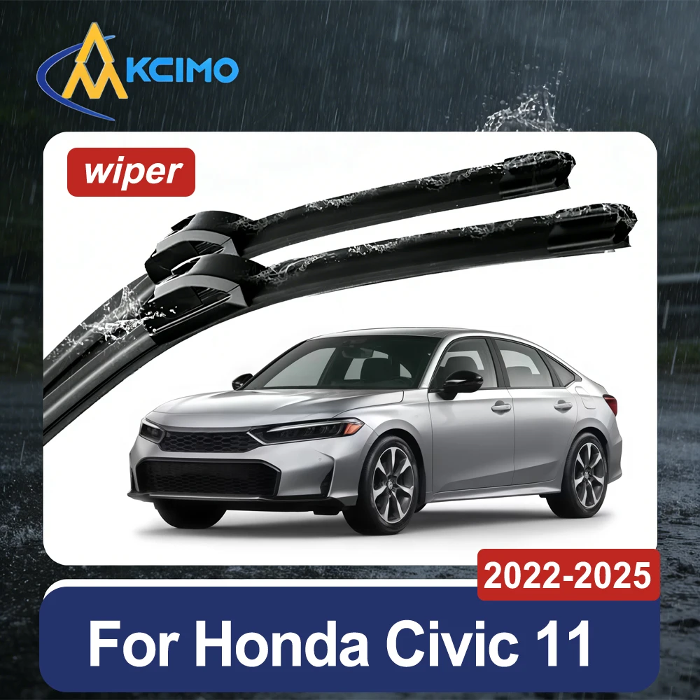 Scheibenwischerblatt-Set für Honda Civic 11 2022-2025, leise Wischerblätter, streifenfrei, einfache Installation.