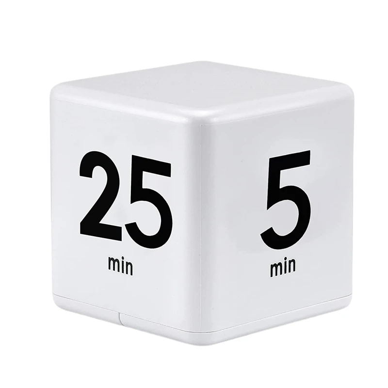 Cube Timer Kitchen Timer Time Management Timer For Gravity Sensor Flip For Time Management And Countdown 25-5-45-15 Minutes