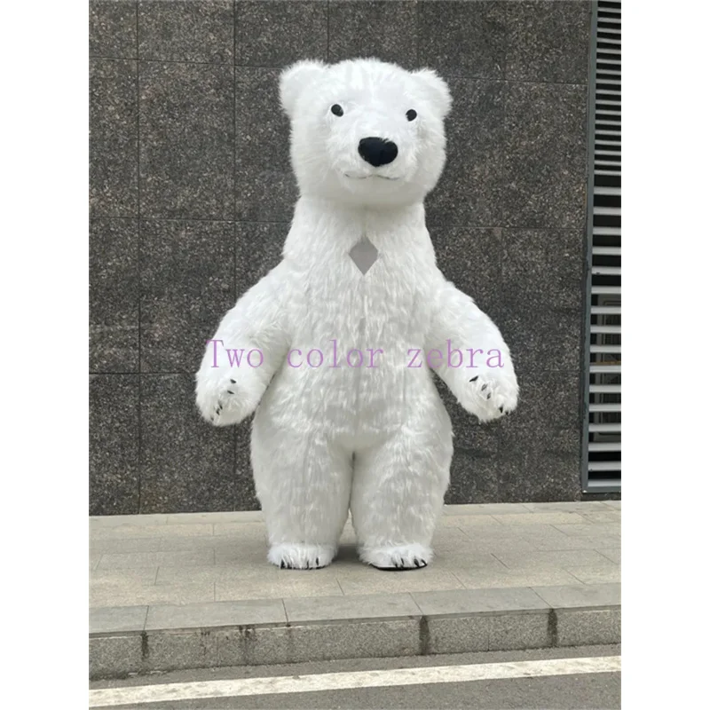 Costume de mascotte d'ours polaire gonflable à l'air personnalisé, costume d'animal, cosplay blanc, publicité, mariage, UY81