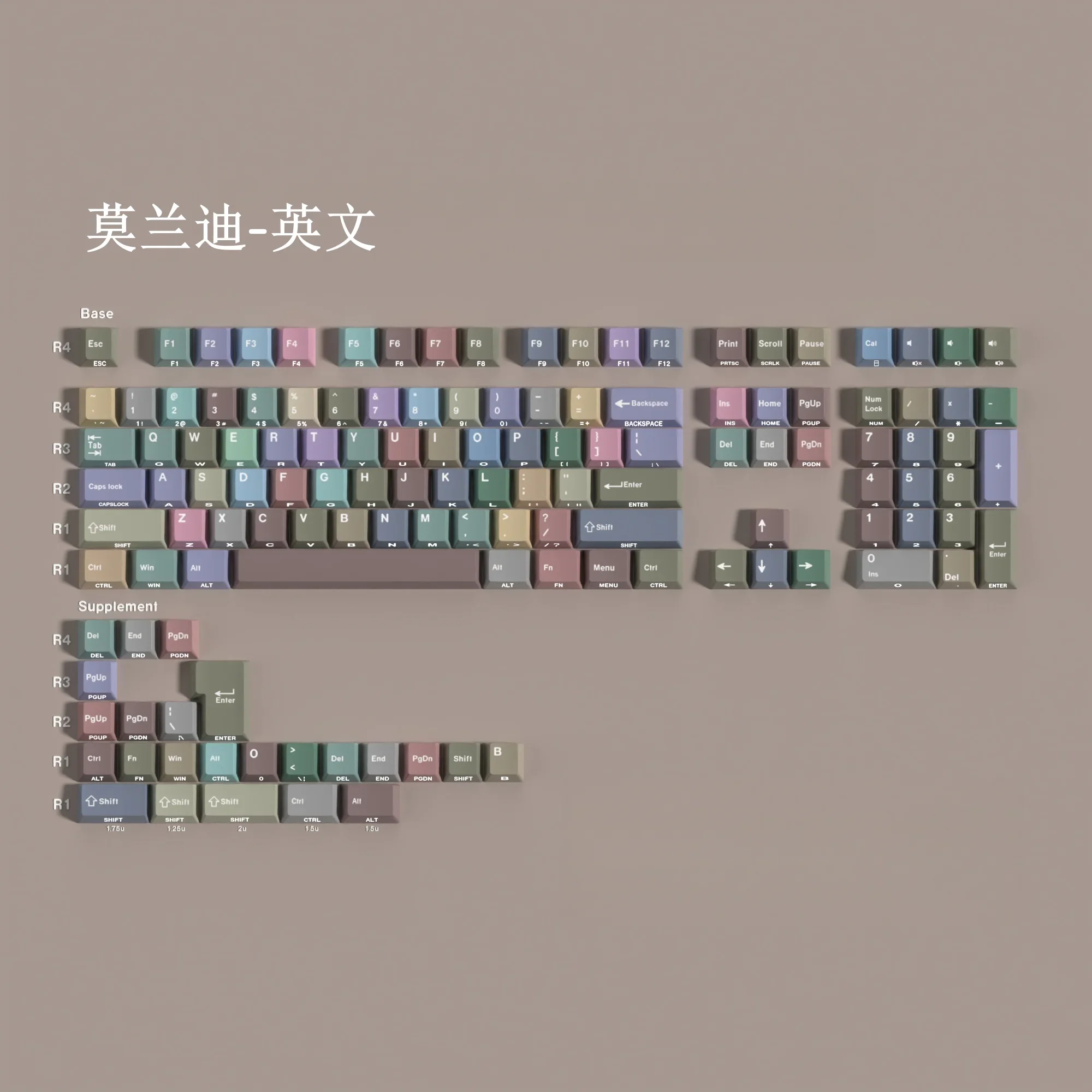 Keycap PBT Original Sublimation Suitable for Mechanical Keyboard Hi98 Rain 75 English Japanese Korean