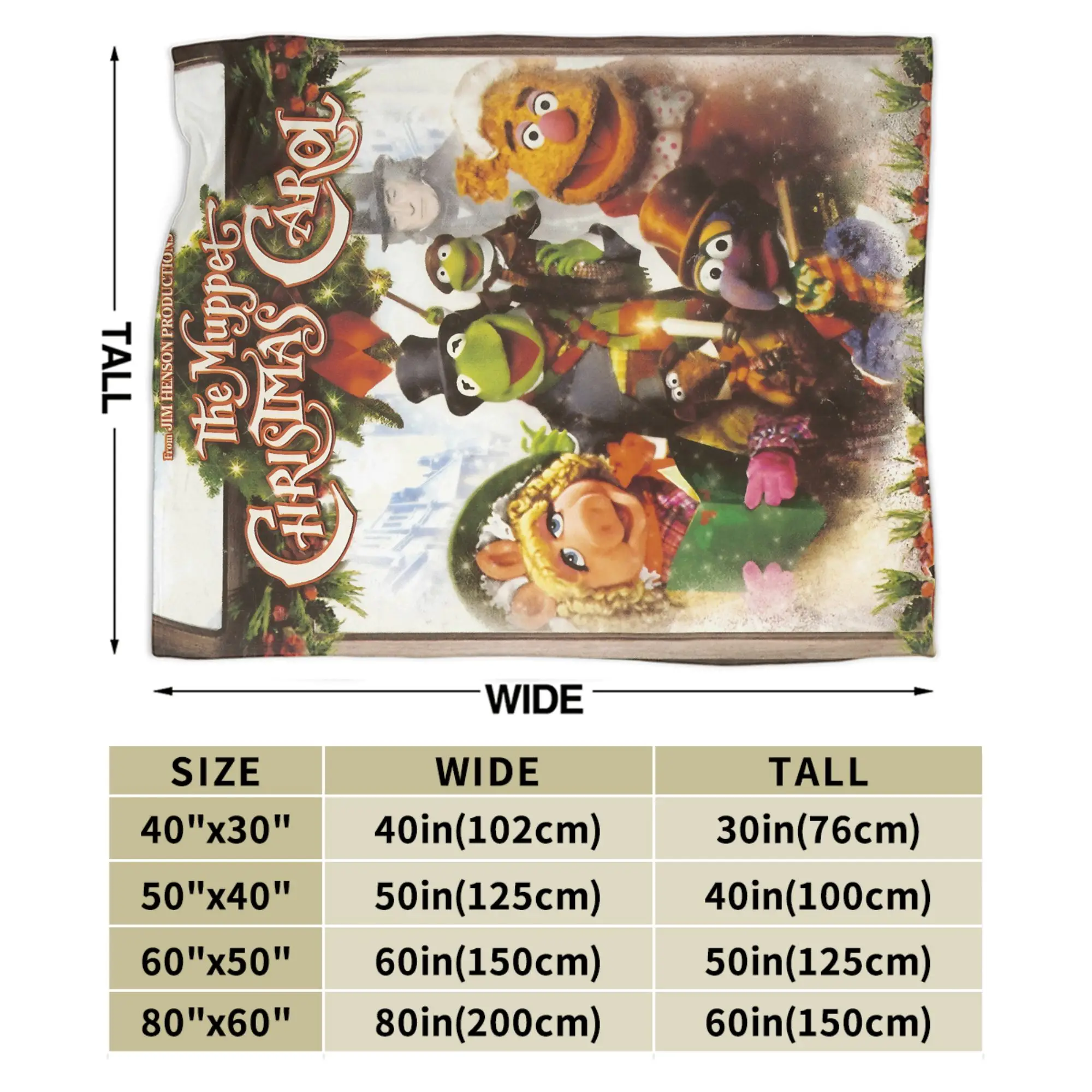 Muppet عيد الميلاد كارول بطانية قطيفة الفتيات الفتيان الفانيلا رمي بطانية للمنزل ديكور لينة مخصص المفرش هدية عيد ميلاد