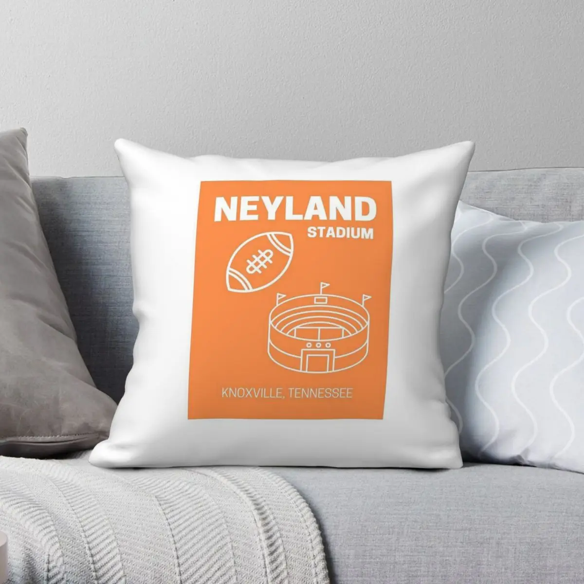 Tennessee Neyland Stadium Pillowcase Polyester Linen Velvet Pattern Zip Decorative Room Cushion Case 18