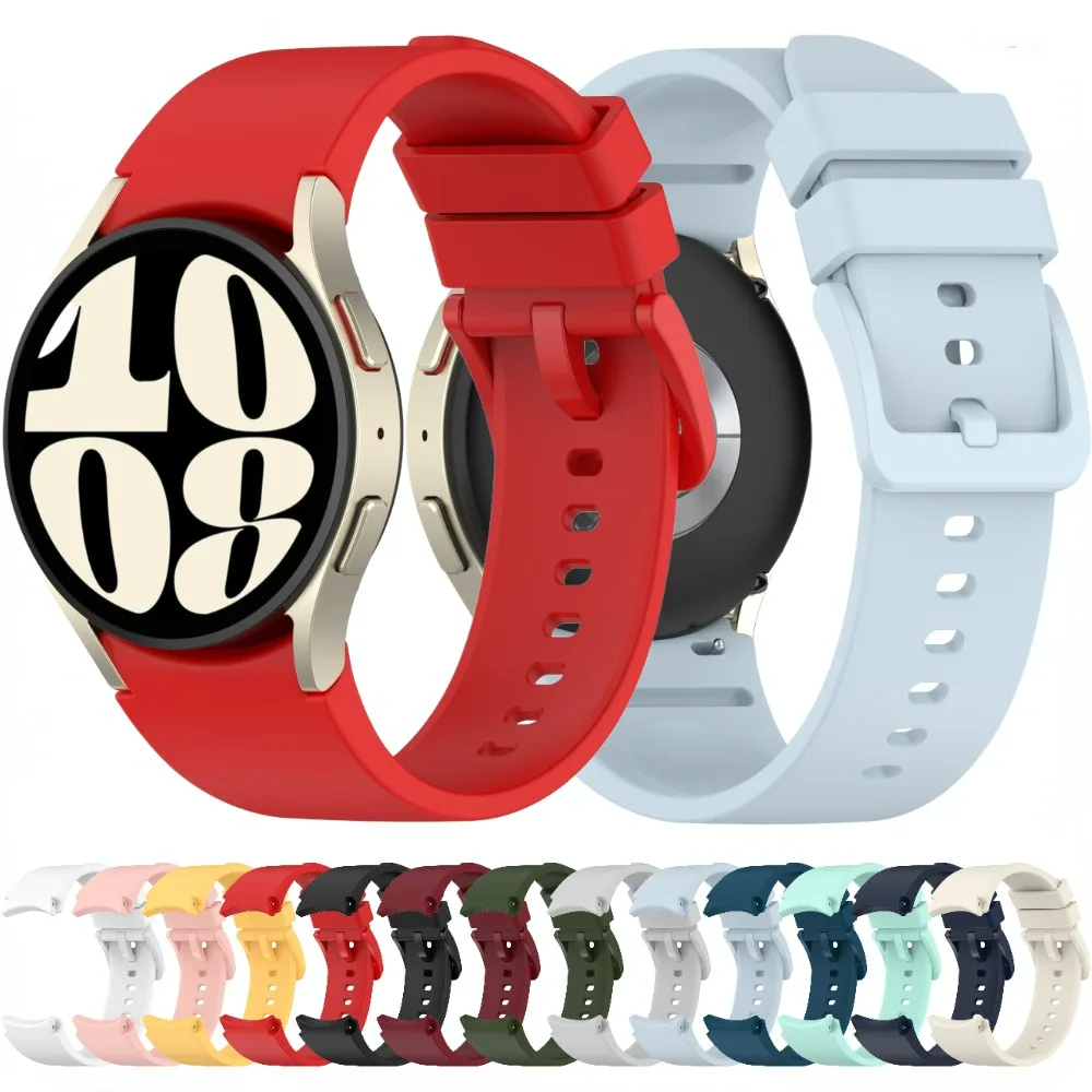 

Silicone Strap for Samsung Galaxy Watch 6 Classic 47mm 43mm/5 Pro 45mm Wristband for Galaxy Watch 7 6 5 4 44mm 40mm Sport Strap