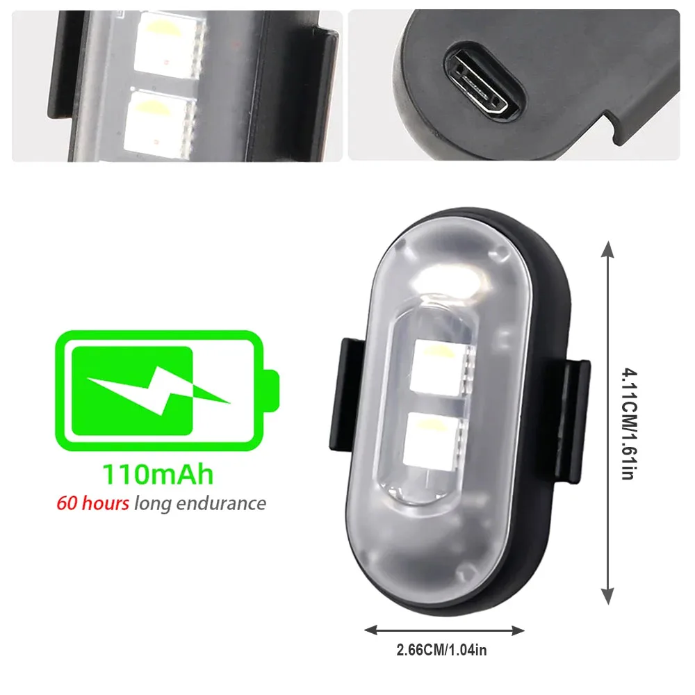 Car Motorcycle RGB LED Strobe Lights 8 Colors LED Flash Position Wireless Light Aircraft Airplane Helicopter Warning Lights