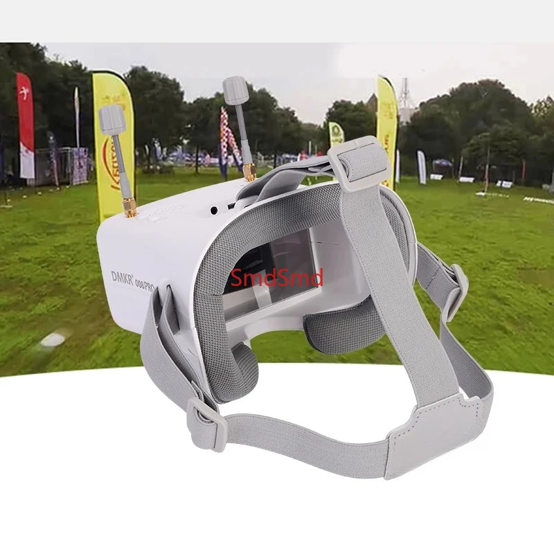 008D PRO White FPV Goggle with DVR 5.8GHz 40ch Receiver 3.7V/2000mAh Battery 4.3 inch HD LCD 16:9 for Racing Drone