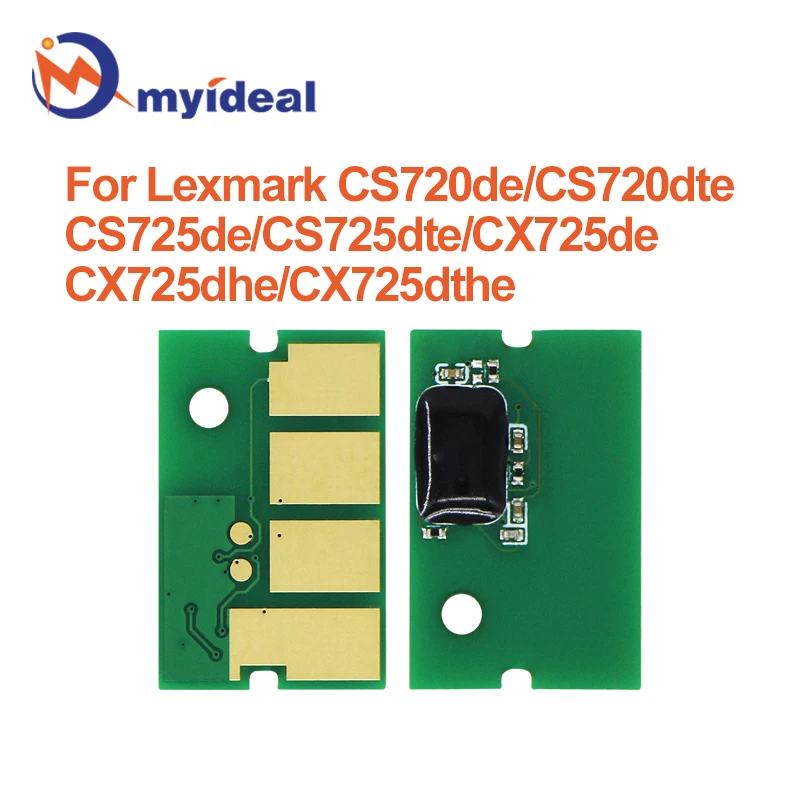 CS720 Cartridge Chip For Lexmark CS720de CS720dte CS725de CS725dte CX725de CX725dhe CX725dthe CS725 CX725 74C10K0 74C30K0 Toner