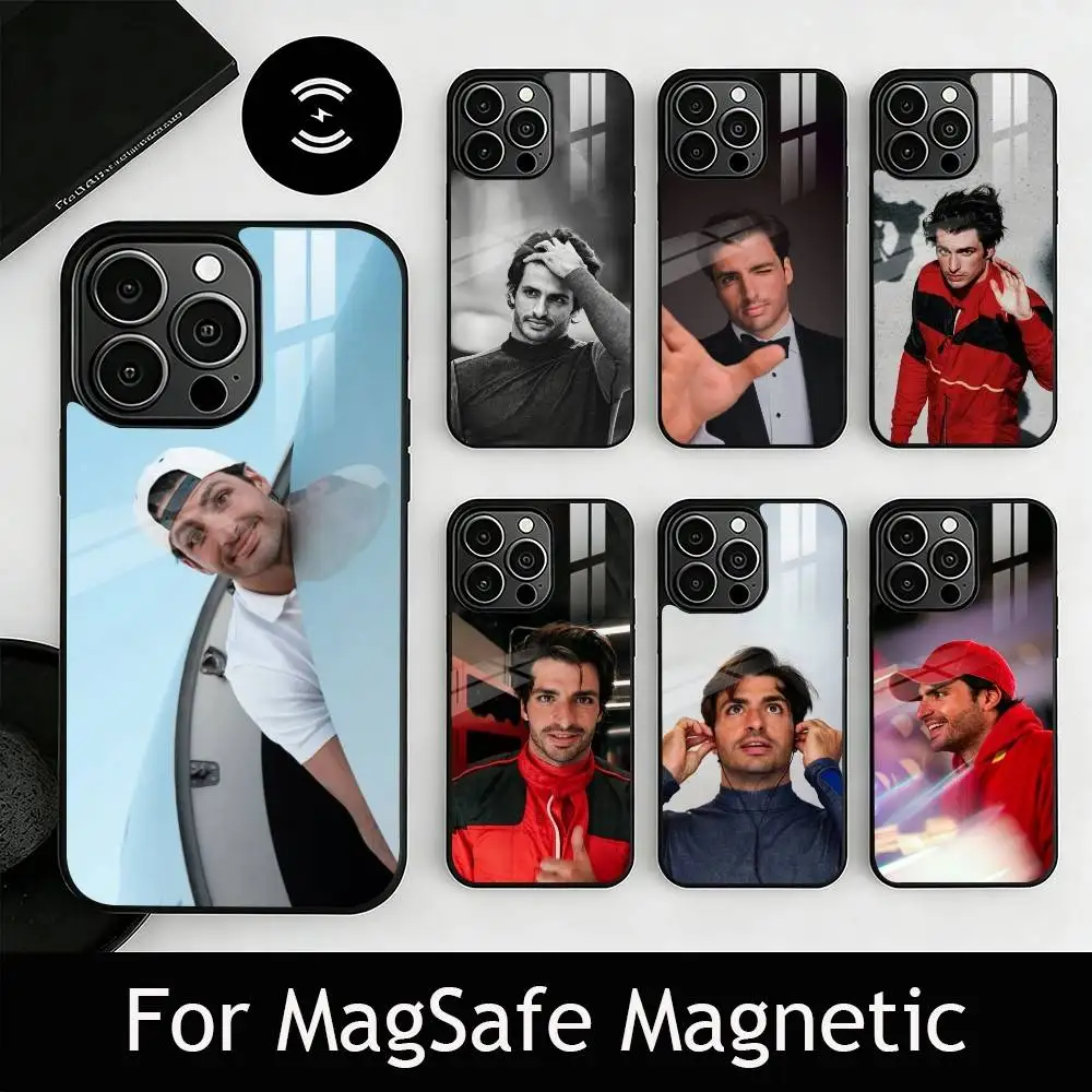 

Racing Driver C-Carlos S-Sainz Phone Case For iPhone17,16,15,14,13,12,11 Plus,Pro Magnetic For Magsafe Wireless Charging