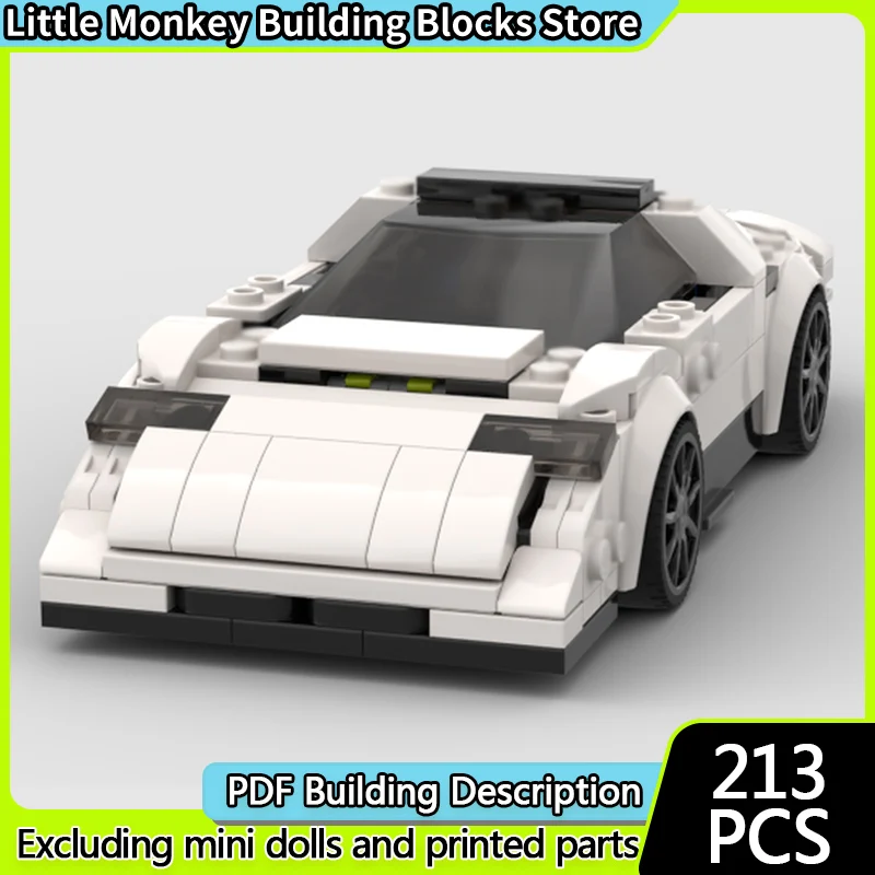 

Модель скоростного гоночного автомобиля MOC, строительные кирпичи, двигатель со средним креплением, суперкар, модульная технология, детские праздничные подарки, сборные игрушки