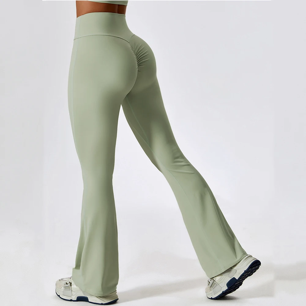 

Flared Pant Women Yoga Pants High Waisted Micro Flared Yoga Outdoor Running Wear Elastic Fitness Pants Lifting Leggings Female
