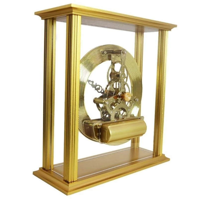 L9NB Retro Gear Wall Clock Movement Round Decorative Table Clock Metal Perspective Movement Wall Clock Accessory Clocks