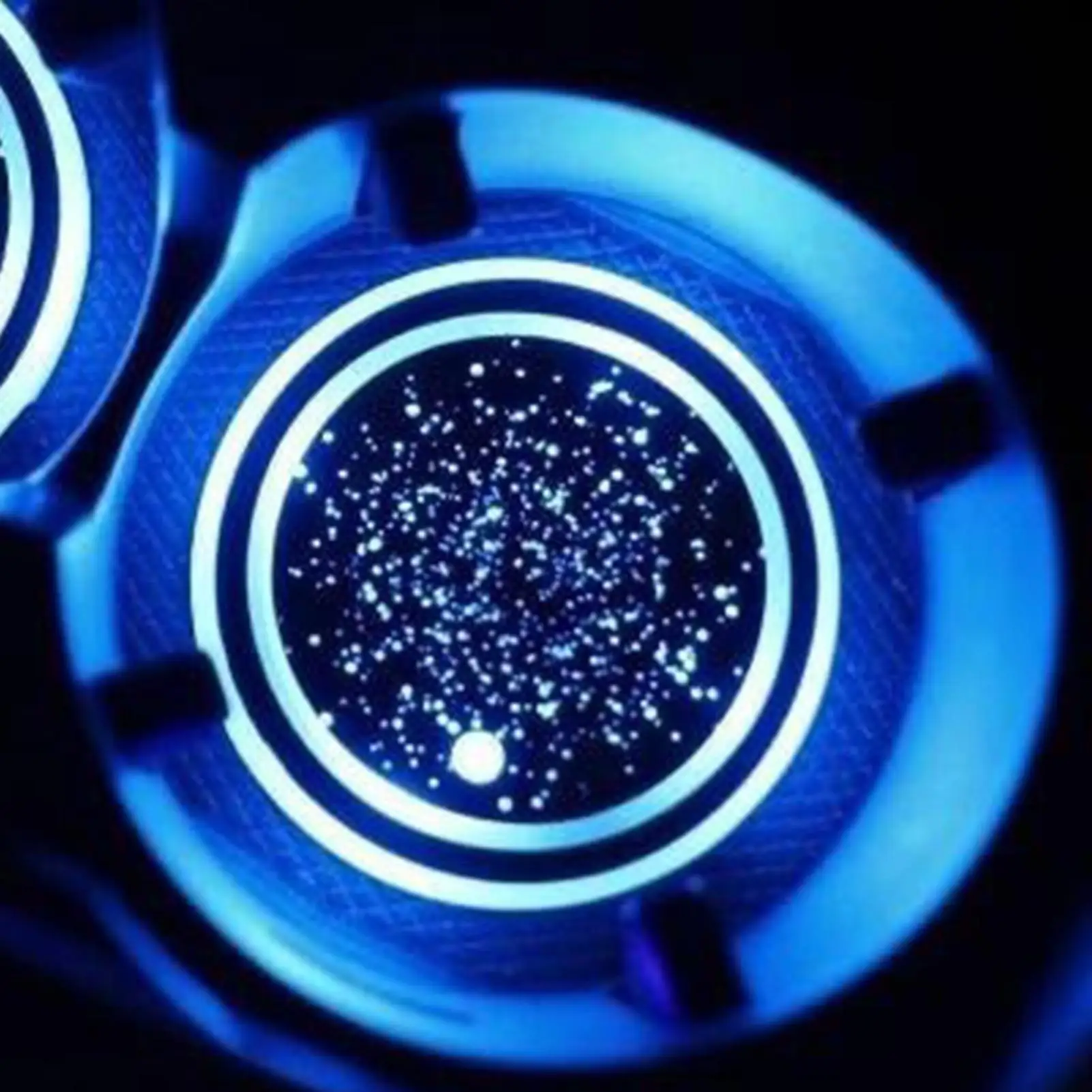 Cup Holder Lights LED Car Accessories 7 Color Changing Rechargeable Ambient Light Pad for Truck SUV Vehicle Interior Decoration