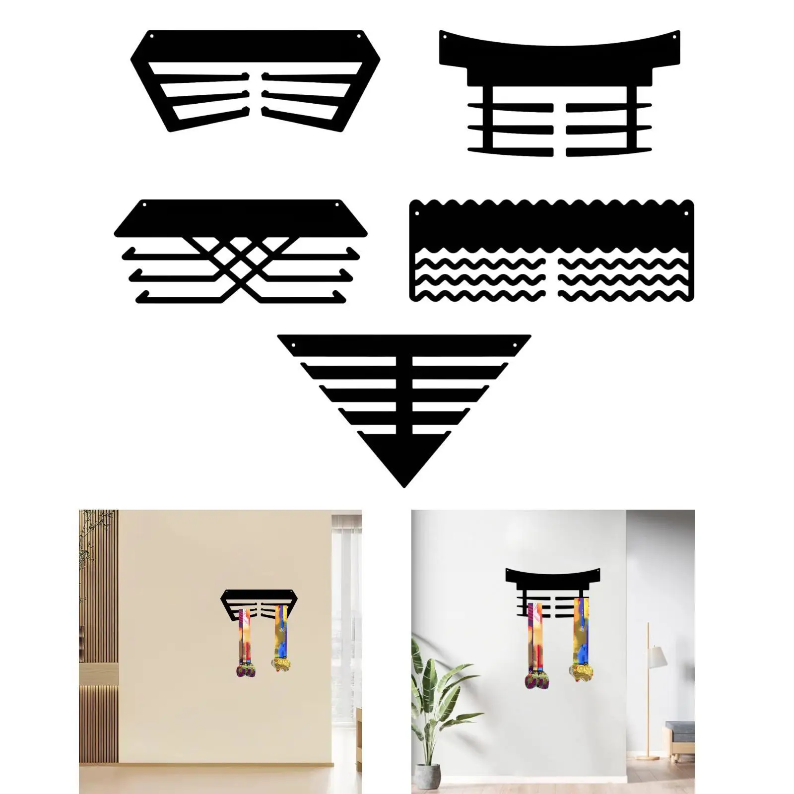 Medal Hanger Display Holder Easy Installation Modern Home Decoration Medal Rack for Running Swimming Gymnastics Basketball