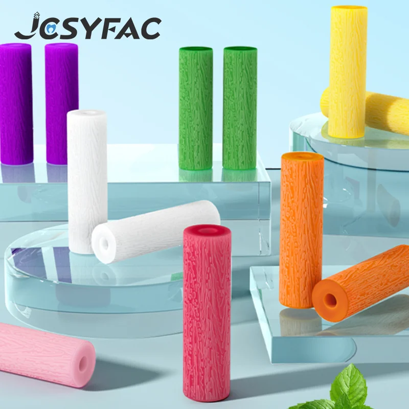 

10Pc Dental Stick Fruit Flavor Orthodontic Bite Aligner Chewies Silicone Teeth Stick Bite Tree Pattern Design Tooth Chew Aligner