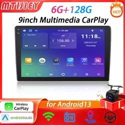 MTIJIEY 6G 128G Android13 2 Din Car Radio Carplay Android Auto 9“ Universal Multimedia Player DSP RDS AHD GPS WIFI Auto Radio