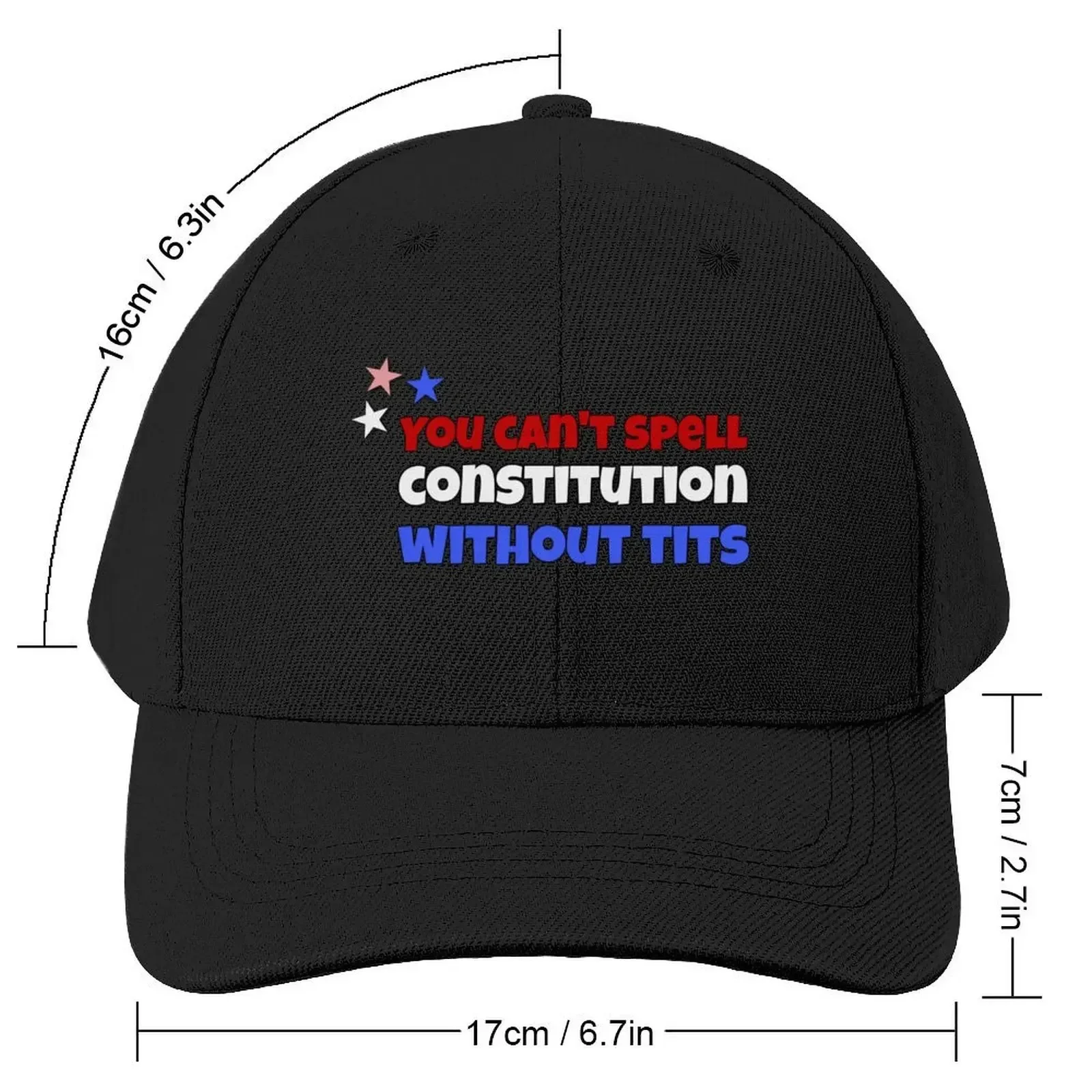 Red, White & Royal Blue - U cant spell constitution without tits Baseball Cap Luxury Cap western Hat Women's Hats 2025 Men's