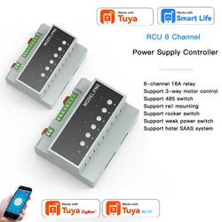6 CH 16A Relay Switch Module Work with Tuya Smart Zigbe WIFI 6-way Power Remote Control Appliance Control Relay Module 110V-240V