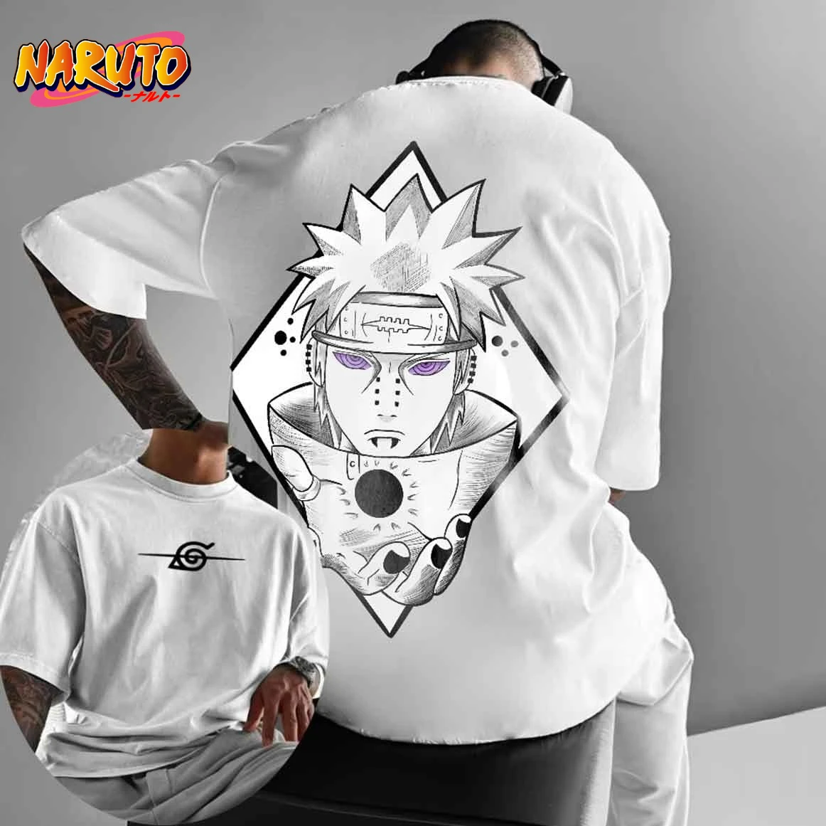 

Graphic T Shirts Man Naruto Uzumaki Anime Print Cotton Casual Oversized Short Sleeve Tee Tops Street Trendy Summer Y2k Clothes