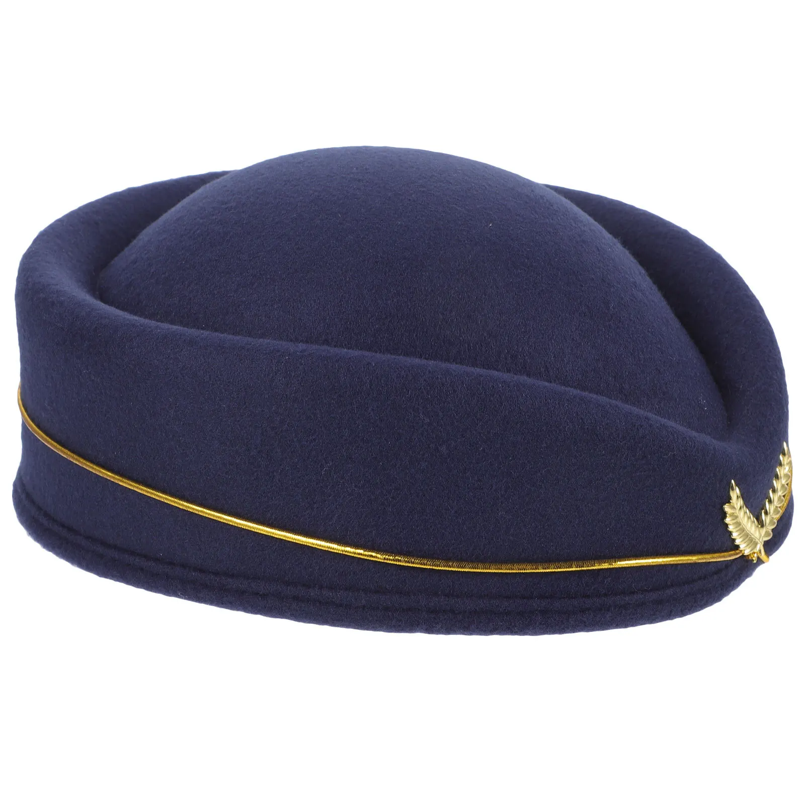 Airline Stewardess Hat Woolen Beret Style For Halloween Cosplay Party Performance Uniform Costume Decor Attendant
