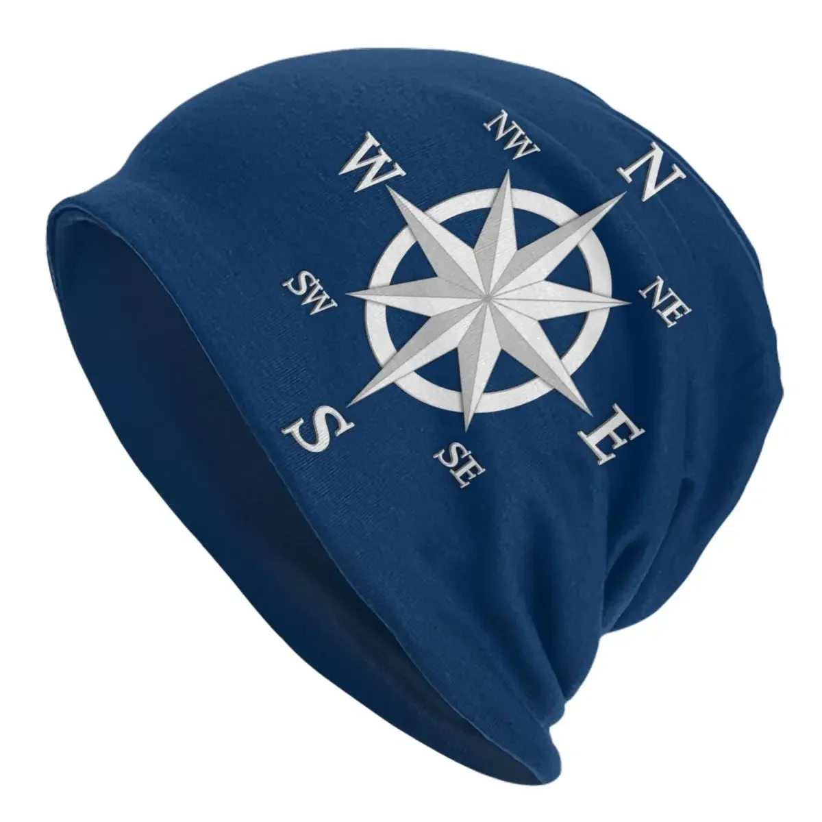 Eight Point Compass Rose Skullies Beanies Hats Goth Unisex Outdoor Cap Warm Multifunction Bonnet Knitted Hat