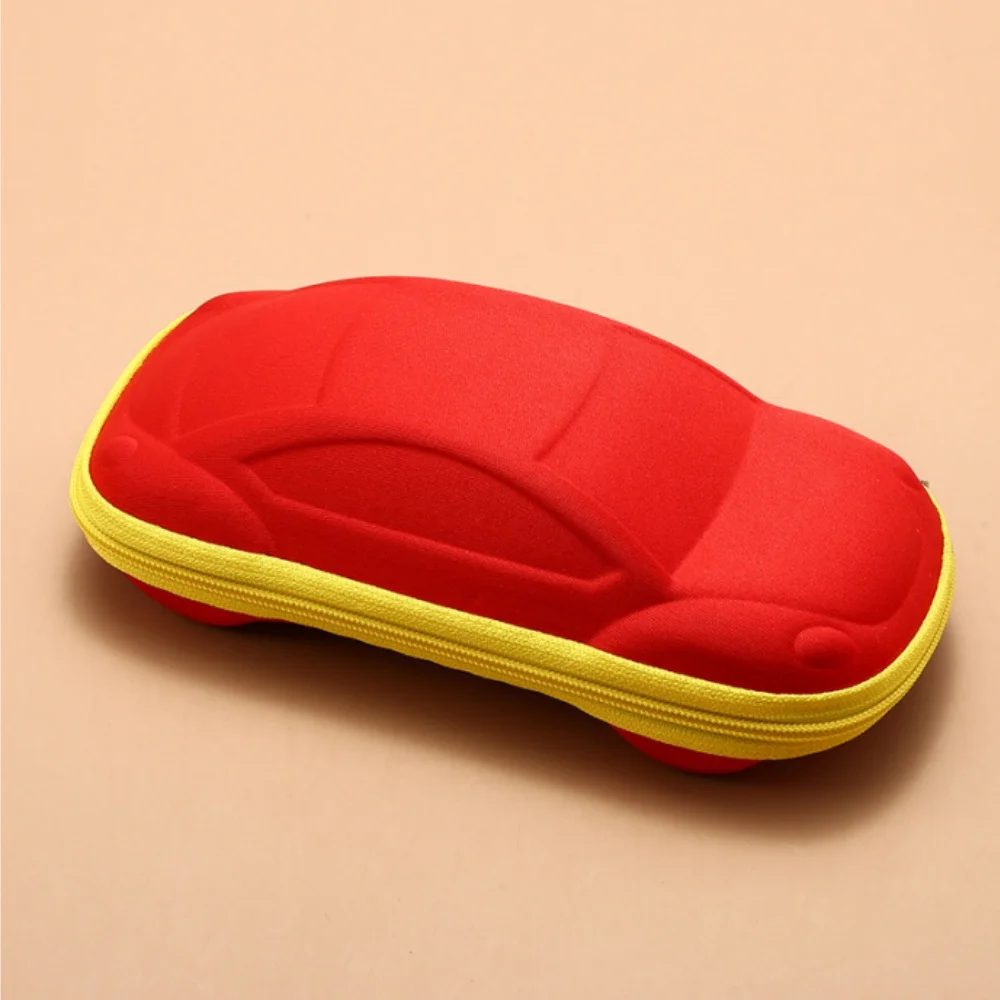 KLASSNUM Children's Sunglasses Case Kids Boys Girls Car Shaped Glasses Case Cartoon Hard EVA Zipper Optical Glasses Storage Box - view 4