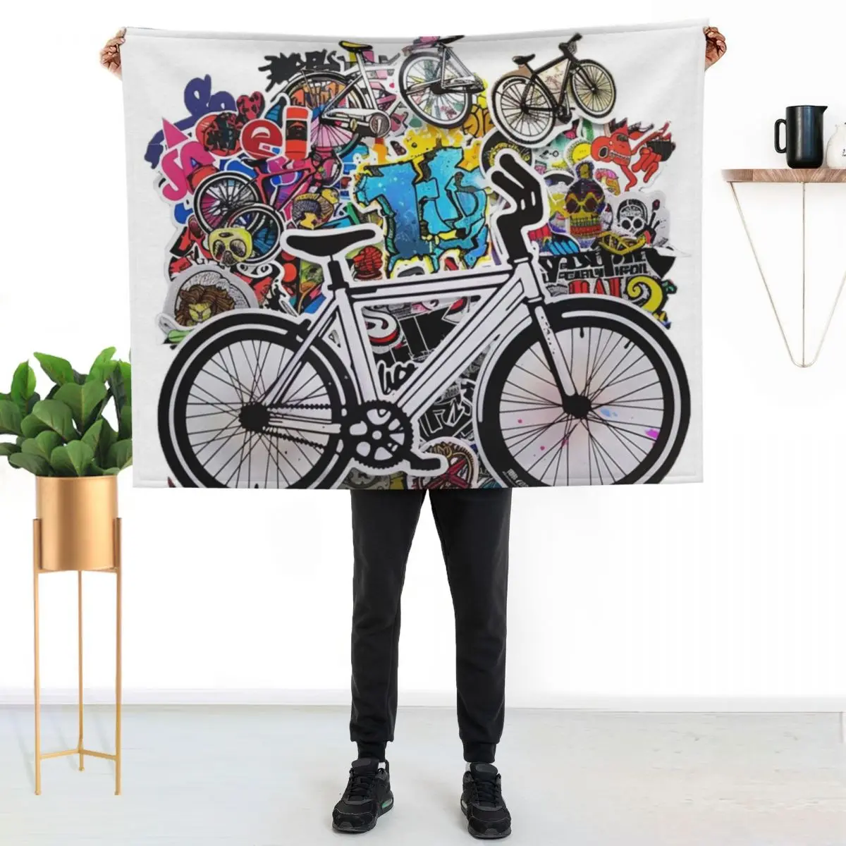 bicycle Throw Blanket Comforter for sofa Vintage Sofa Throw Decorative Sofas For Baby Blankets