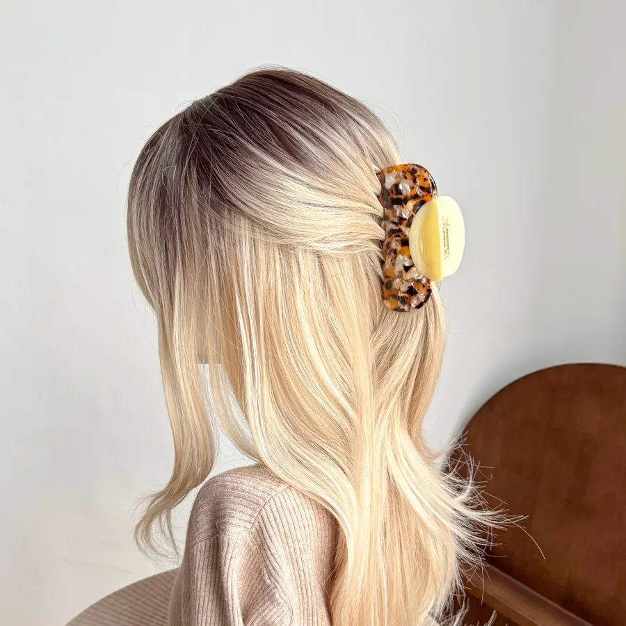 

Винтажные заколки-крокодилы из ацетата — элегантные и высококачественные аксессуары для волос, свежие и нежные заколки для причесок на затылке головы для повседневных выходов.