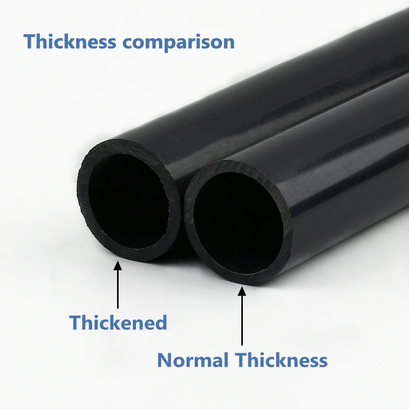 50cm O.D 20~110mm Dark Grey UPVC Pipe Aquarium Fish Tank Water Tube Home DIY Watering Accessories Hydroponic Planting Frame Tube